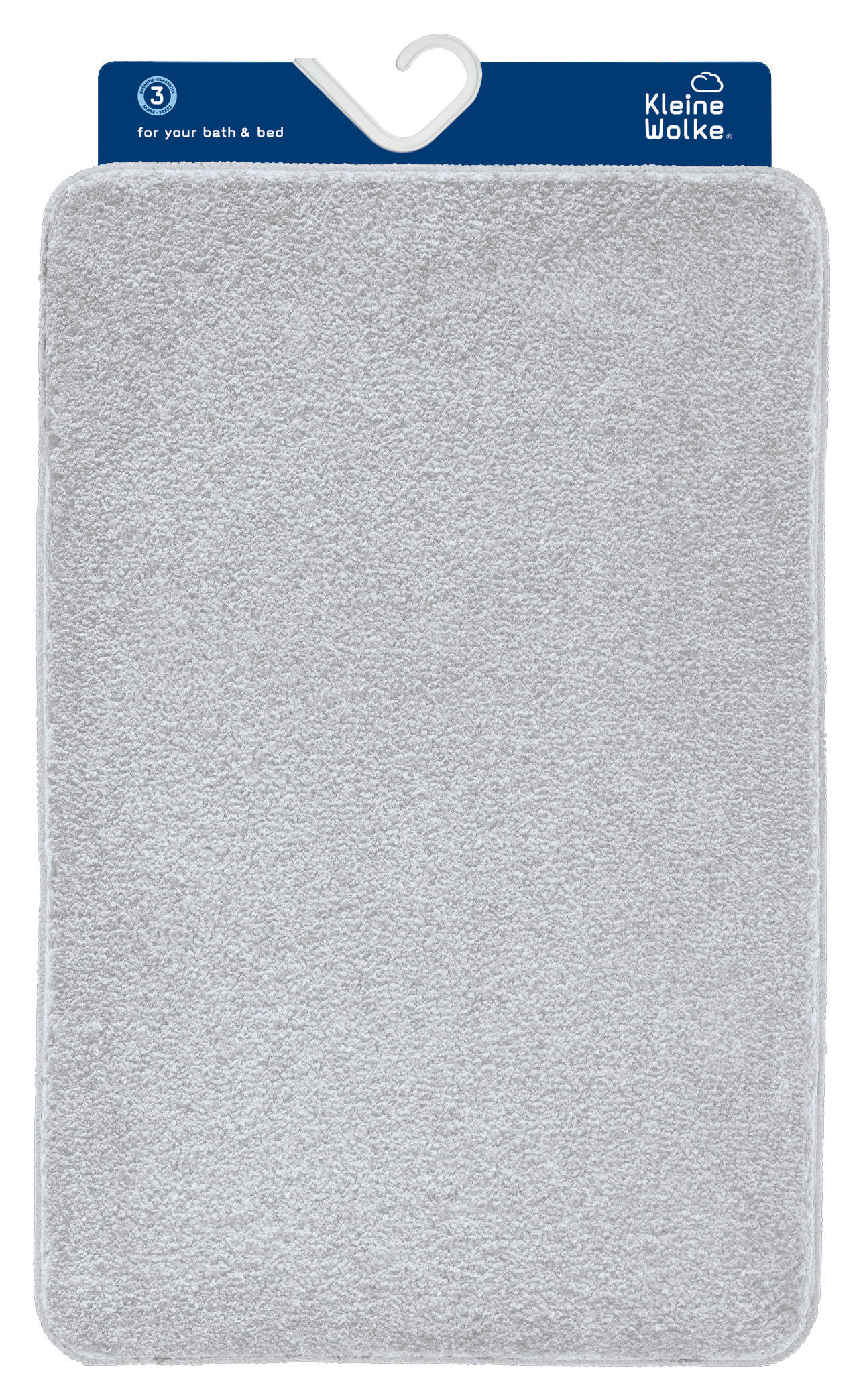 BADETEPPICH KIESEL, 2-TLG.  85x55/50x50 cm  Grau   - Grau, KONVENTIONELL (85x55/50x50cm) - Kleine Wolke