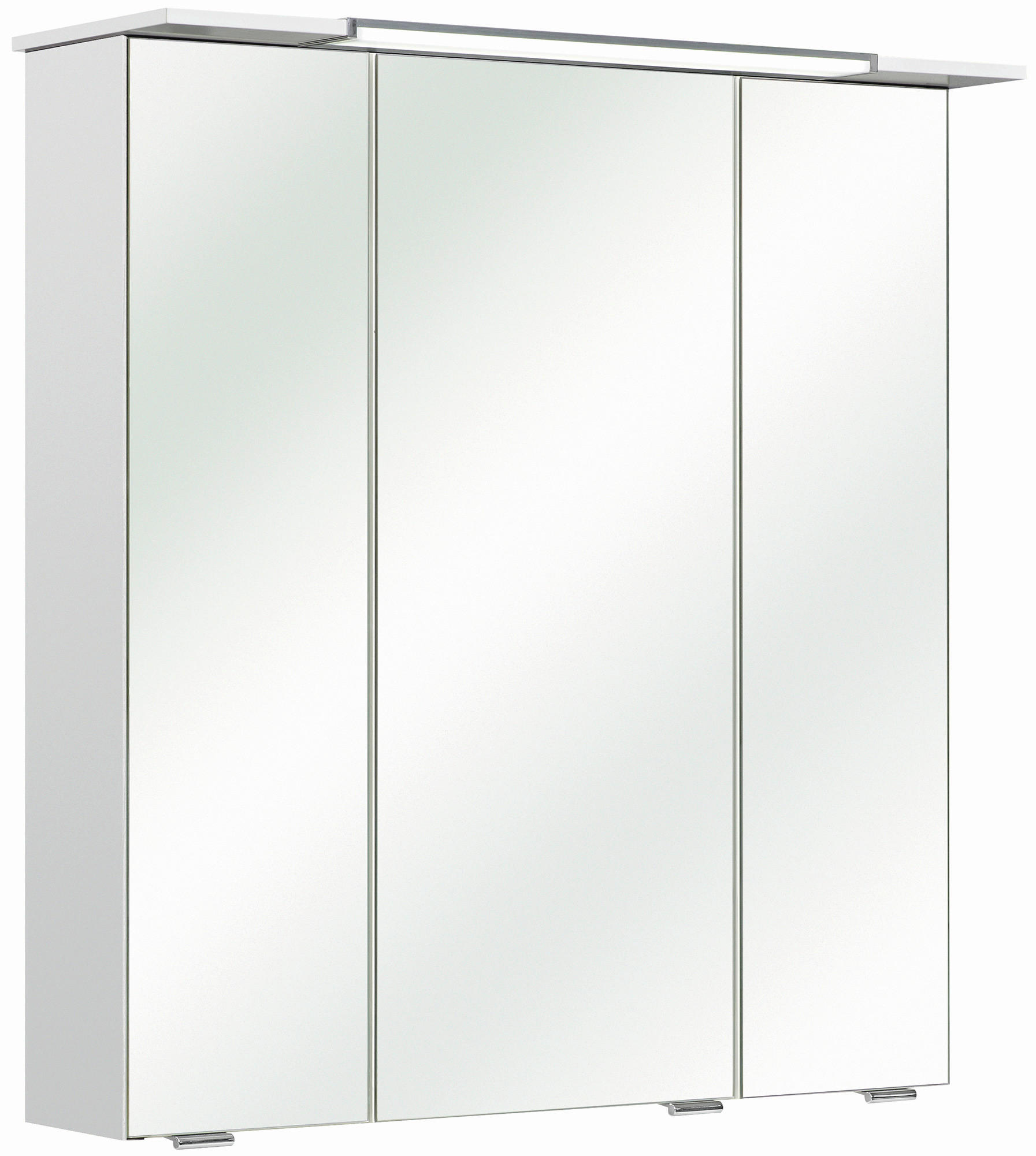 SPIEGELSCHRANK 67/71/23,5 cm  - Chromfarben/Weiß, KONVENTIONELL, Glas/Holzwerkstoff (67/71/23,5cm) - Pelipal