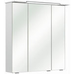 SPIEGELSCHRANK 67/71/23,5 cm  - Chromfarben/Weiß, KONVENTIONELL, Glas/Holzwerkstoff (67/71/23,5cm) - Xora