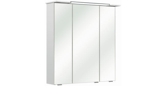 SPIEGELSCHRANK 67/71/23,5 cm  - Chromfarben/Weiß, KONVENTIONELL, Glas/Holzwerkstoff (67/71/23,5cm) - Xora