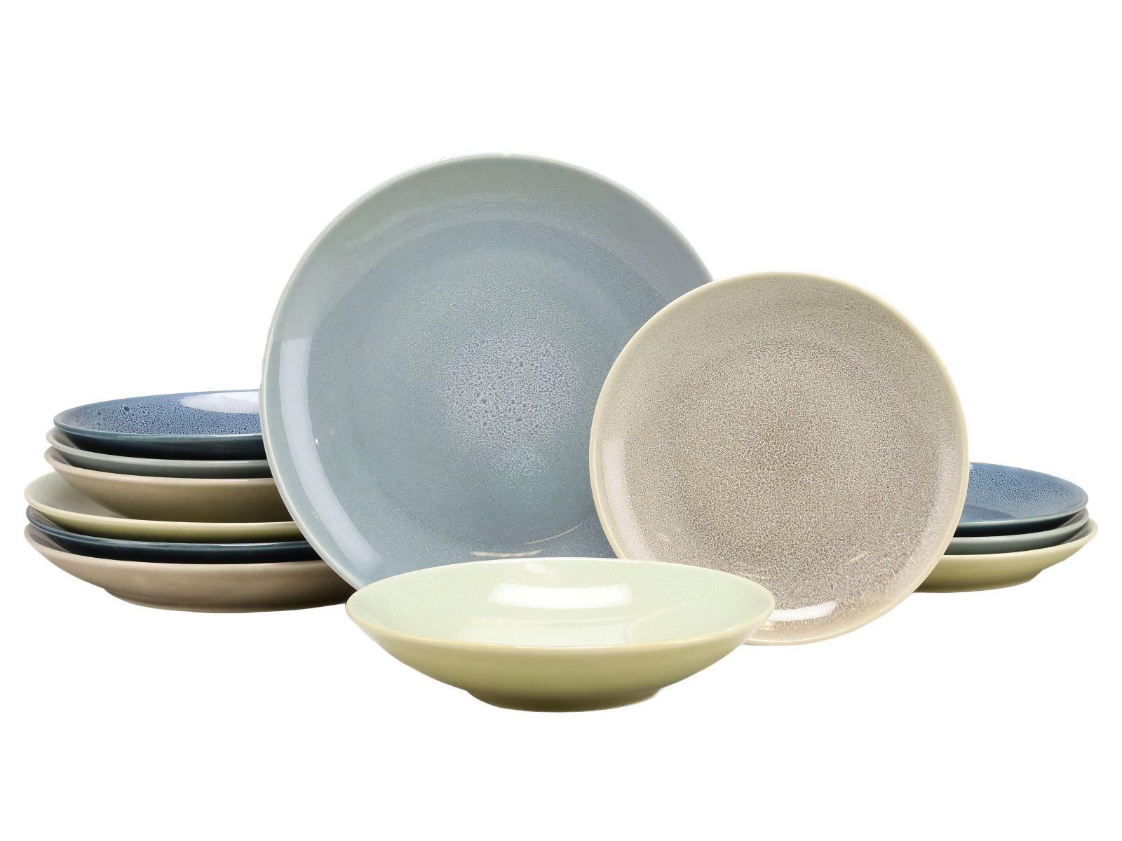 TAFELSERVICE 12-teilig  - Multicolor, MODERN, Keramik - Creatable
