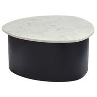 SOFFBORD - vit/svart, Design, metall/sten (63/63/30cm) - MID.YOU