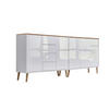 SIDEBOARD Mailand Set 13 + HF  in 211/86/33 cm  - Weiß Hochglanz/Eiche Artisan, MODERN, Holz/Holzwerkstoff (211/86/33cm) - MID.YOU