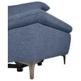 ECKSOFA Blau Webstoff  - Blau/Schwarz, KONVENTIONELL, Textil/Metall (225/288cm) - Carryhome