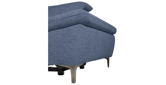 ECKSOFA Blau Webstoff  - Blau/Schwarz, KONVENTIONELL, Textil/Metall (225/288cm) - Carryhome
