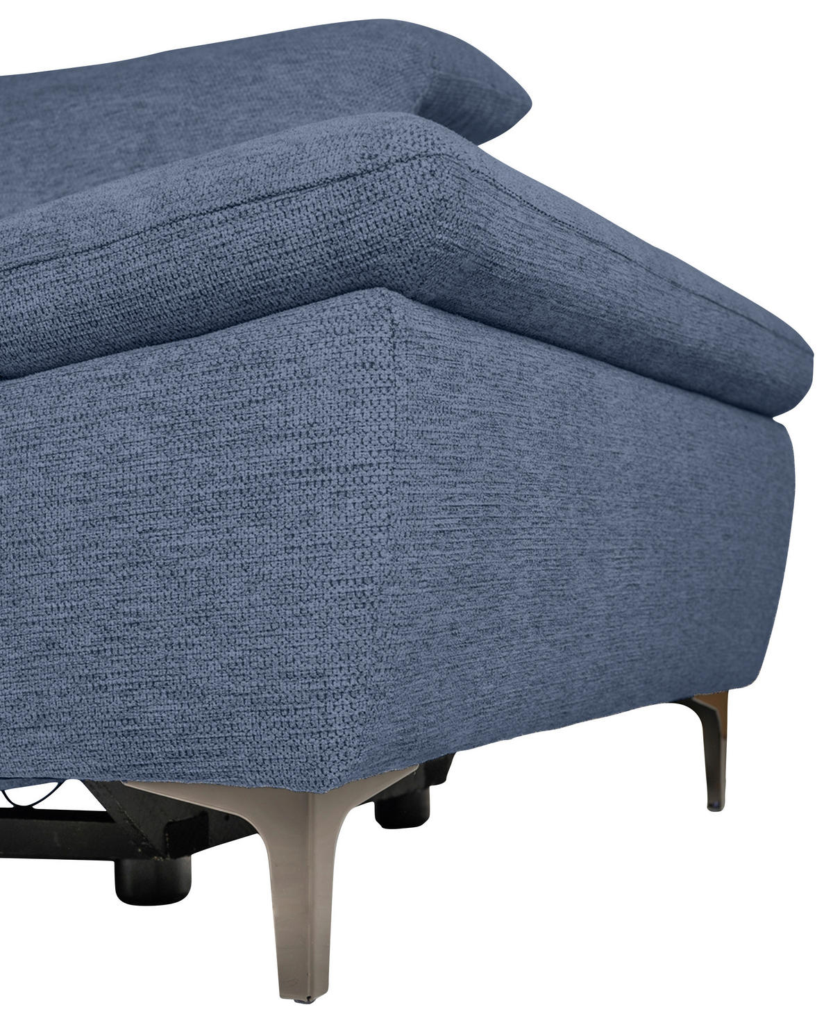 ECKSOFA Blau Webstoff  - Blau/Schwarz, KONVENTIONELL, Textil/Metall (225/288cm) - Carryhome