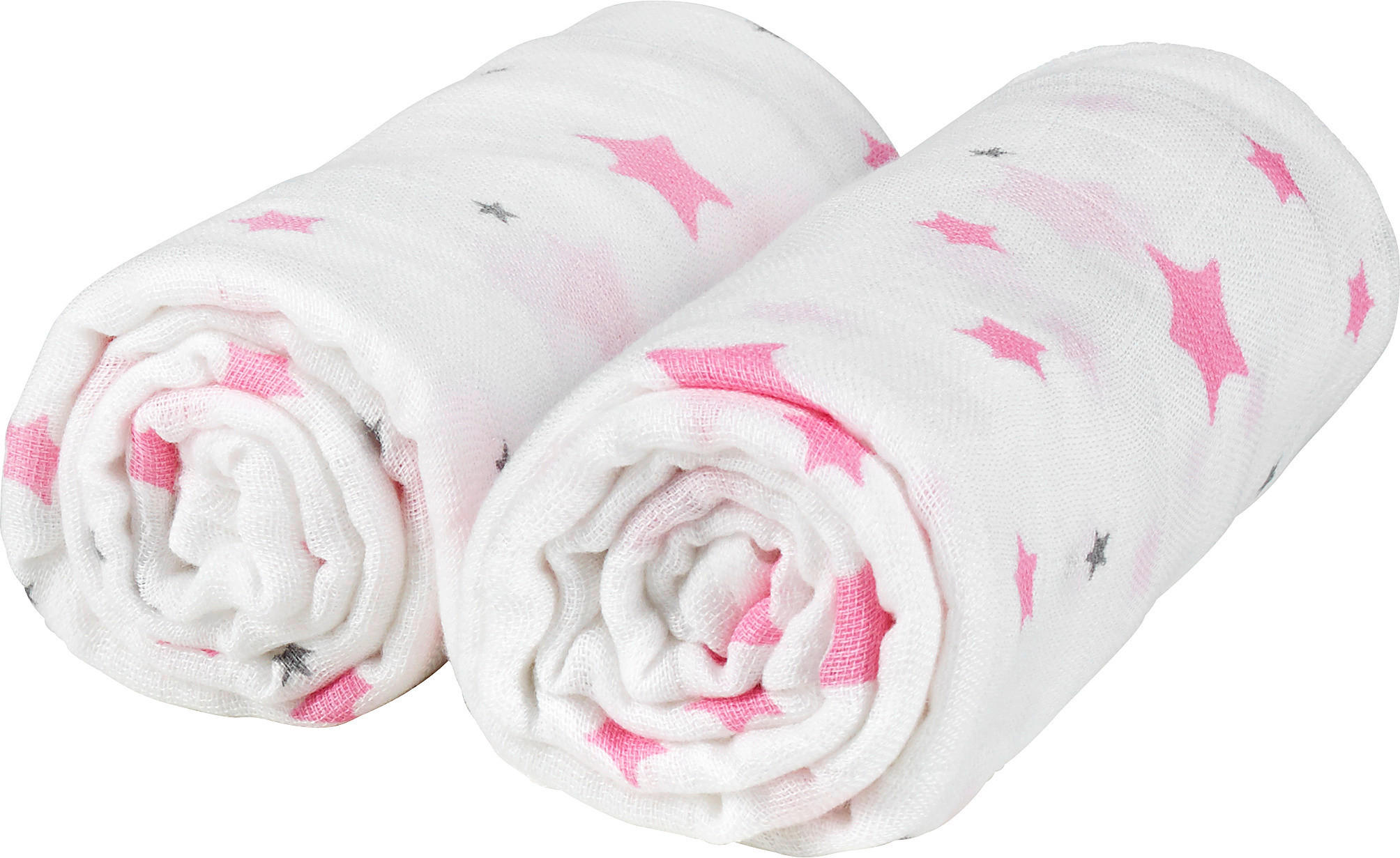 STOFFWINDEL - Weiss/Pink, Basics, Textil (120/120cm) - My Baby Lou