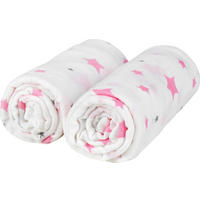STOFFWINDEL  - Weiss/Pink, Basics, Textil (120/120cm) - My Baby Lou