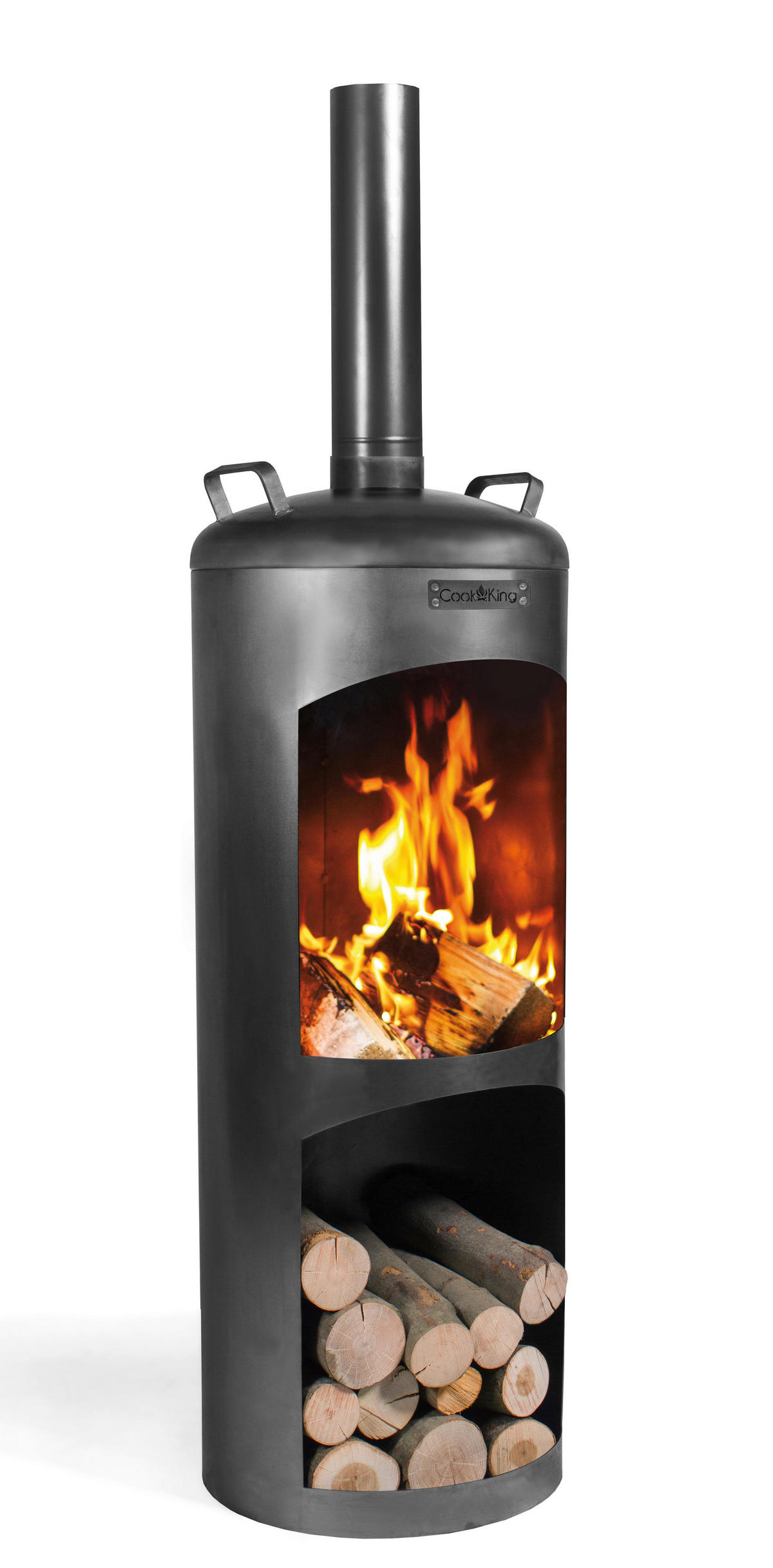 KAMINOFEN - Schwarz, Basics, Metall (40/158/40cm)