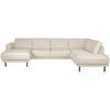 SOFFA i flatväv beige  - beige/svart, Design, metall/trä (310/78/197cm) - Pure Home Comfort