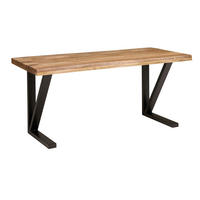 ÍRÓASZTAL  - natúr színű/fekete, Modern, fa/fém (175/76/80cm) - Livetastic