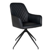 ARMLEHNSTUHL  in Lederlook  - Schwarz, MODERN, Textil/Metall (56/89/62cm) - MID.YOU