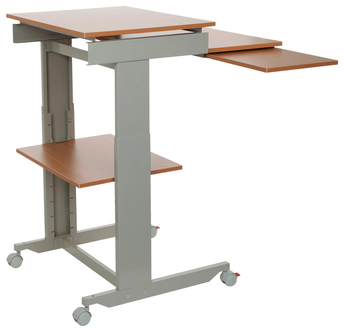 SCHREIBTISCH  in Grau, Buchefarben  - Buchefarben/Grau, Basics, Holzwerkstoff/Kunststoff (60/71,5-107,5/50cm) - MID.YOU