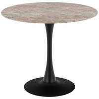 ESSTISCH in Metall, Keramik 90/90/75 cm  - Schwarz/Braun, Basics, Keramik/Metall (90/90/75cm) - MID.YOU