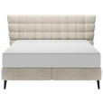 BOXSPRINGBETT 180/200 cm  in Creme  - Creme/Schwarz, Design, Holz/Holzwerkstoff (180/200cm) - Esposa