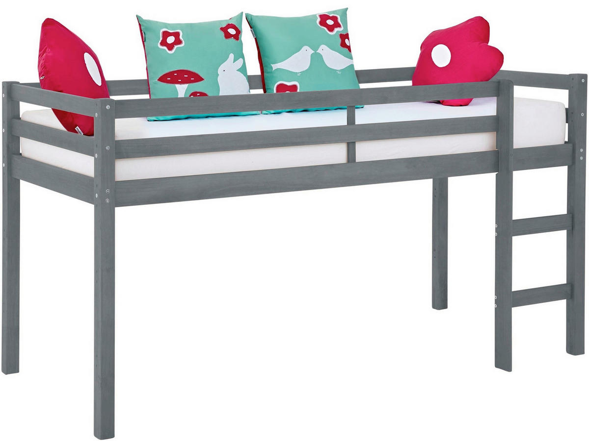 HOCHBETT 90/200 cm,  in Grau, Leiter, Lattenrost  - Grau, MODERN, Holz (90/200cm) - MID.YOU