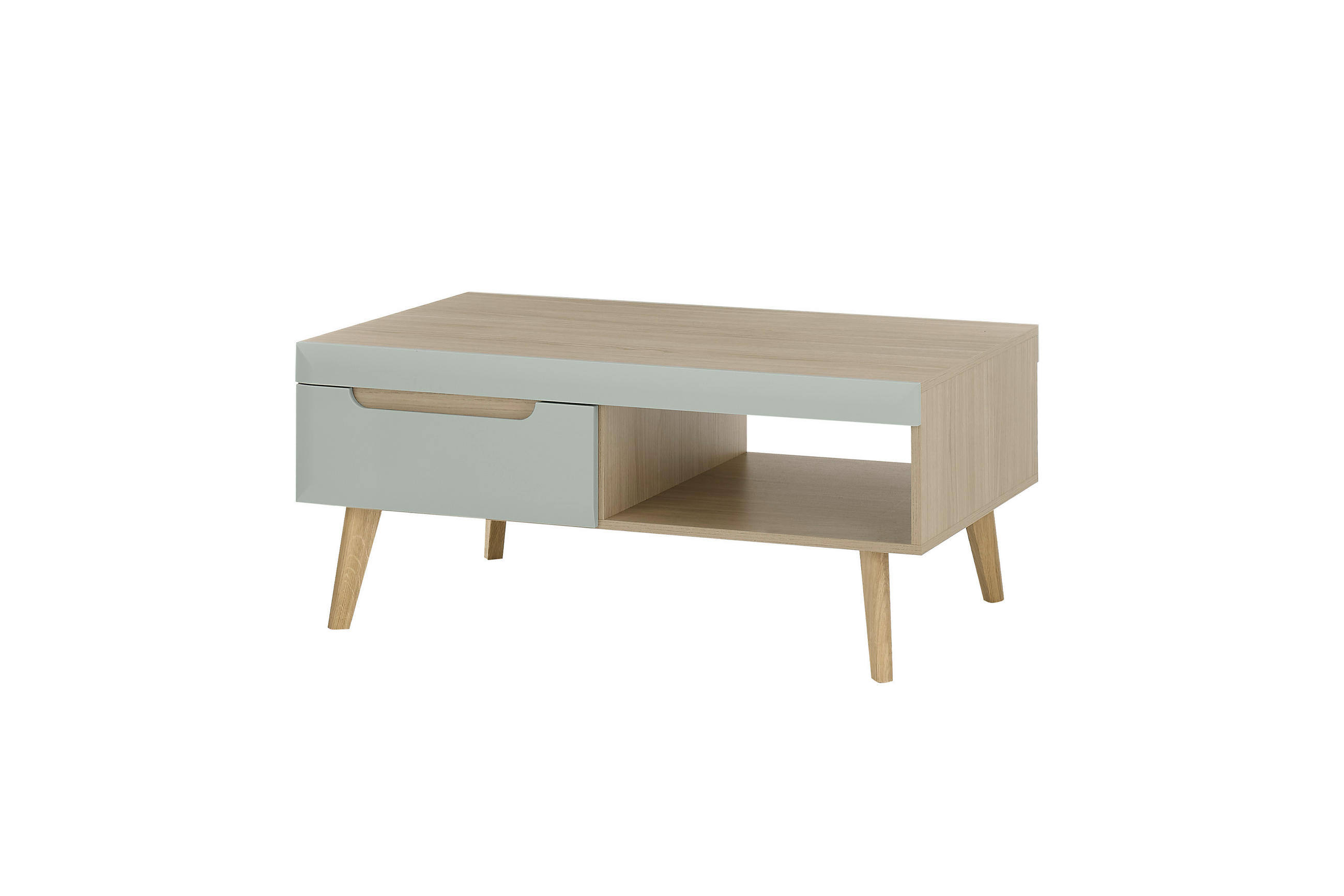 COUCHTISCH Eichefarben, Grün  - Eichefarben/Grün, Design, Holzwerkstoff (107/46/67cm) - MID.YOU