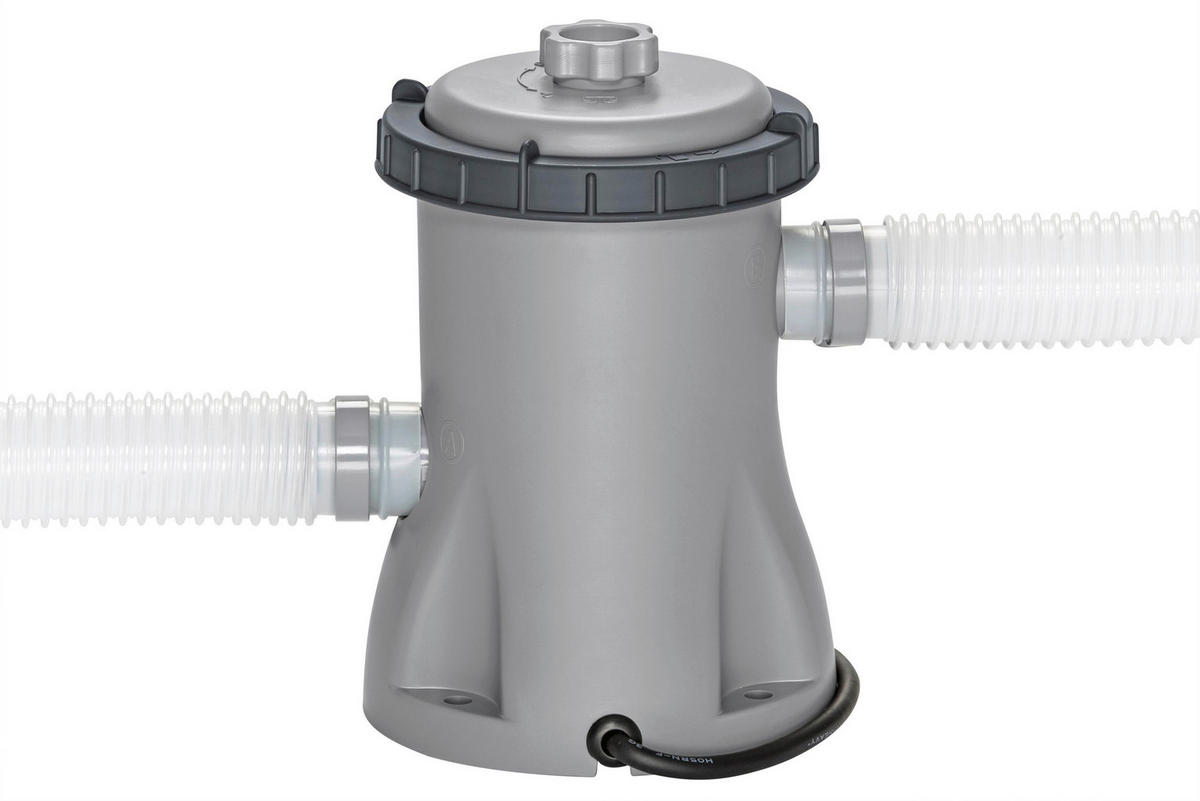 POOL-SET STEEL PRO MAX 56629 282/196/84 cm  - Blau/Grau, KONVENTIONELL, Kunststoff/Metall (282/196/84cm) - Bestway