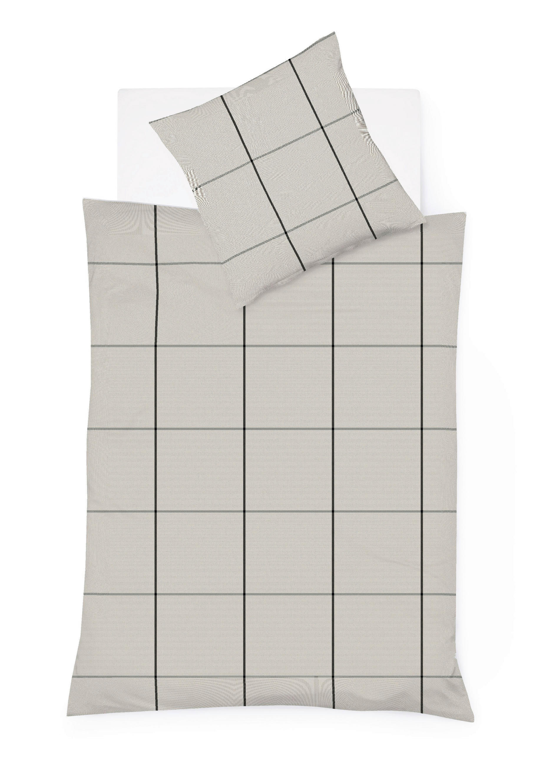 BETTWÄSCHE 155/220 cm Lech Flanell  - Grau, Design, Textil (155/220cm) - Fleuresse