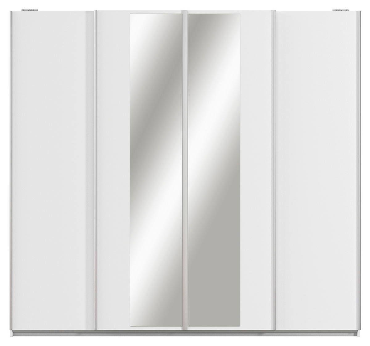 SCHWEBETÜRENSCHRANK in Klar, Weiss  - Klar/Weiss, Modern, Holzwerkstoff/Metall (226/211/62cm) - Rauch Möbel