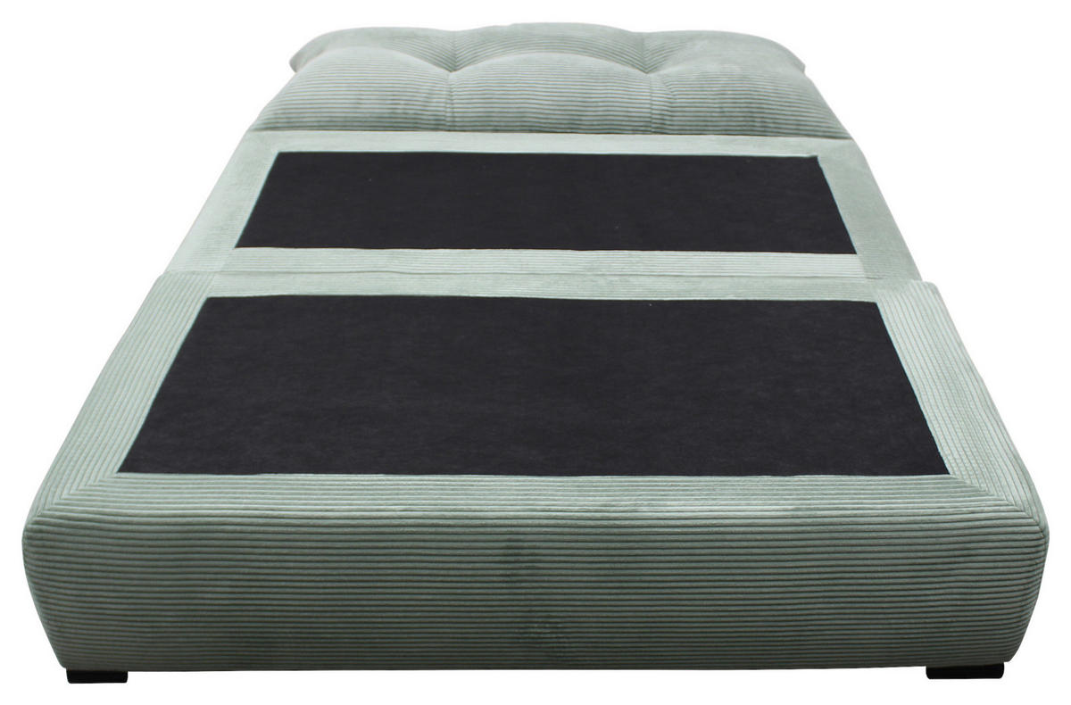SCHLAFSOFA  mit Liegefunktion Cord Grün  - Schwarz/Grün, Design, Kunststoff/Textil (154/93/85cm) - MID.YOU