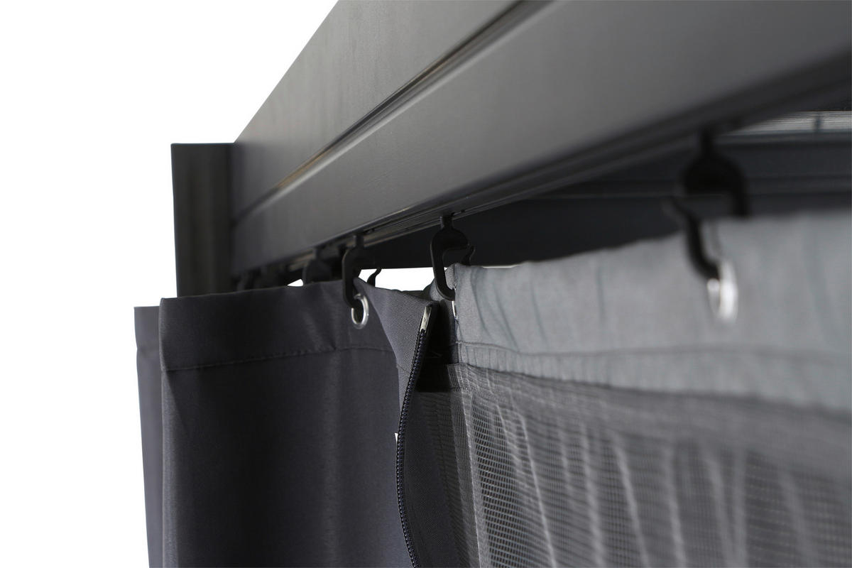 MOSKITONETZ  - Grau, Basics, Kunststoff (216/300cm) - Gardenson
