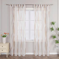 FERTIGVORHANG  transparent  140/175 cm   - Hellbraun/Weiß, Basics, Textil (140/175cm) - Joyswahl
