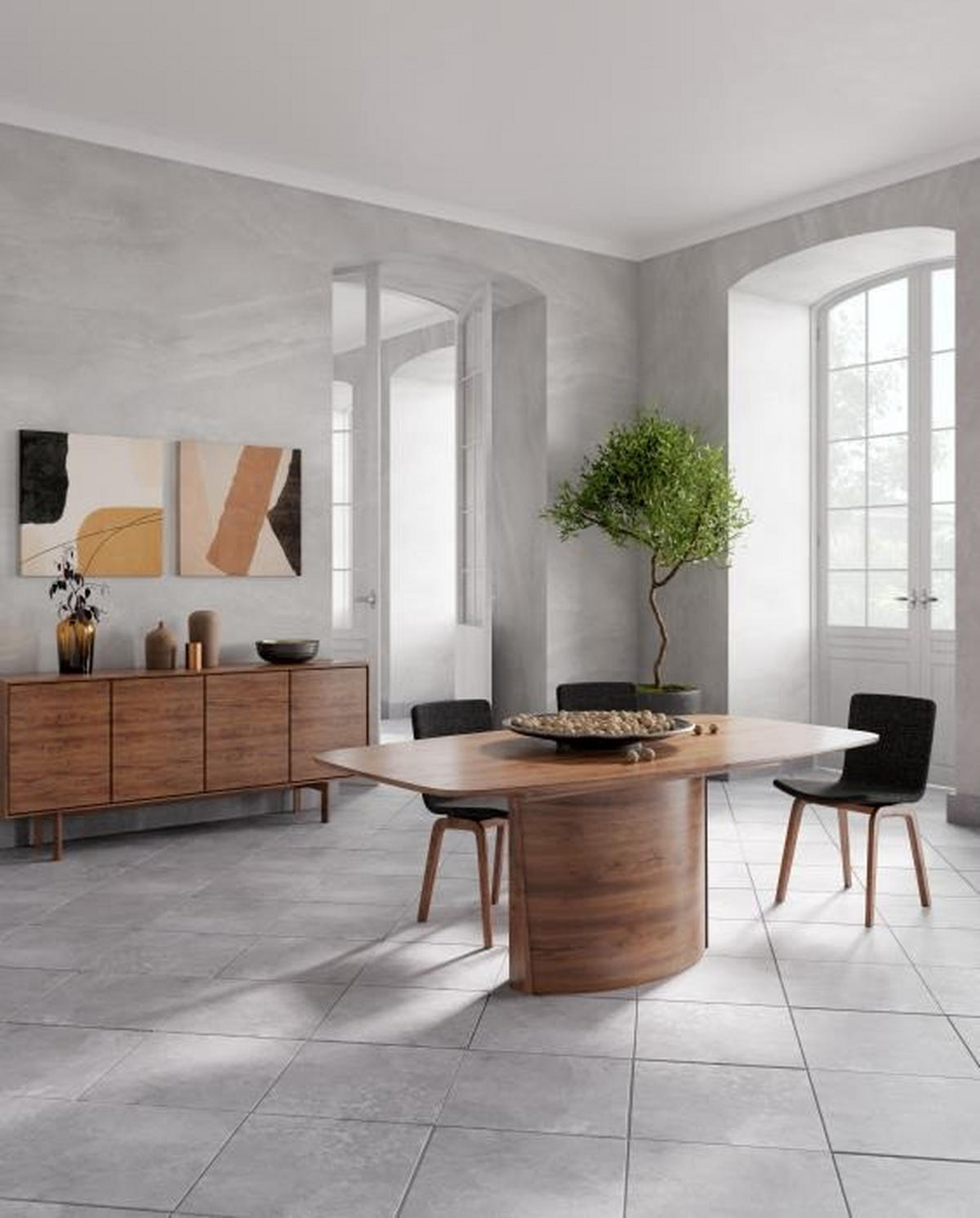 SIDEBOARD  190/85/43 cm 2 låda(or)  - mörkbrun, Design, trä (190/85/43cm) - Skovby