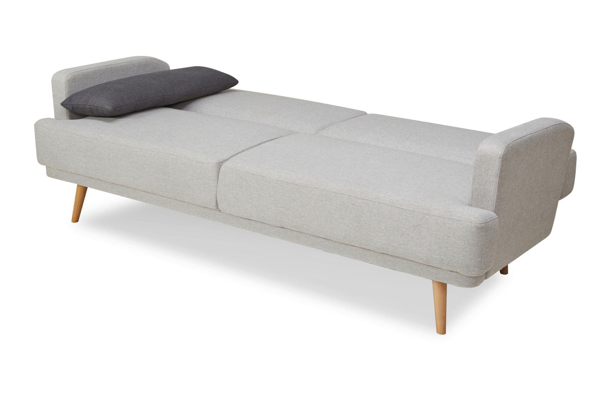 3-SITZER-SOFA in Webstoff Hellgrau  - Dunkelgrau/Hellgrau, MODERN, Holz/Textil (214/83/86cm) - Livetastic