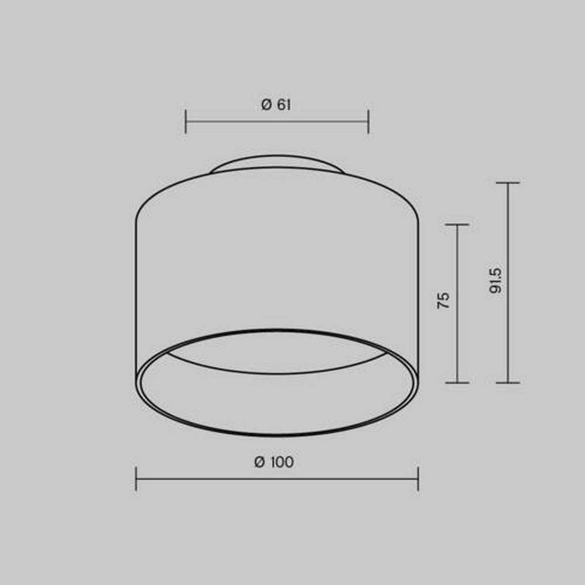 SPOTLIGHT Ceiling & Wall 10/9.2 cm   - svart, Trend, metall (10/9.2cm) - MAYTONI