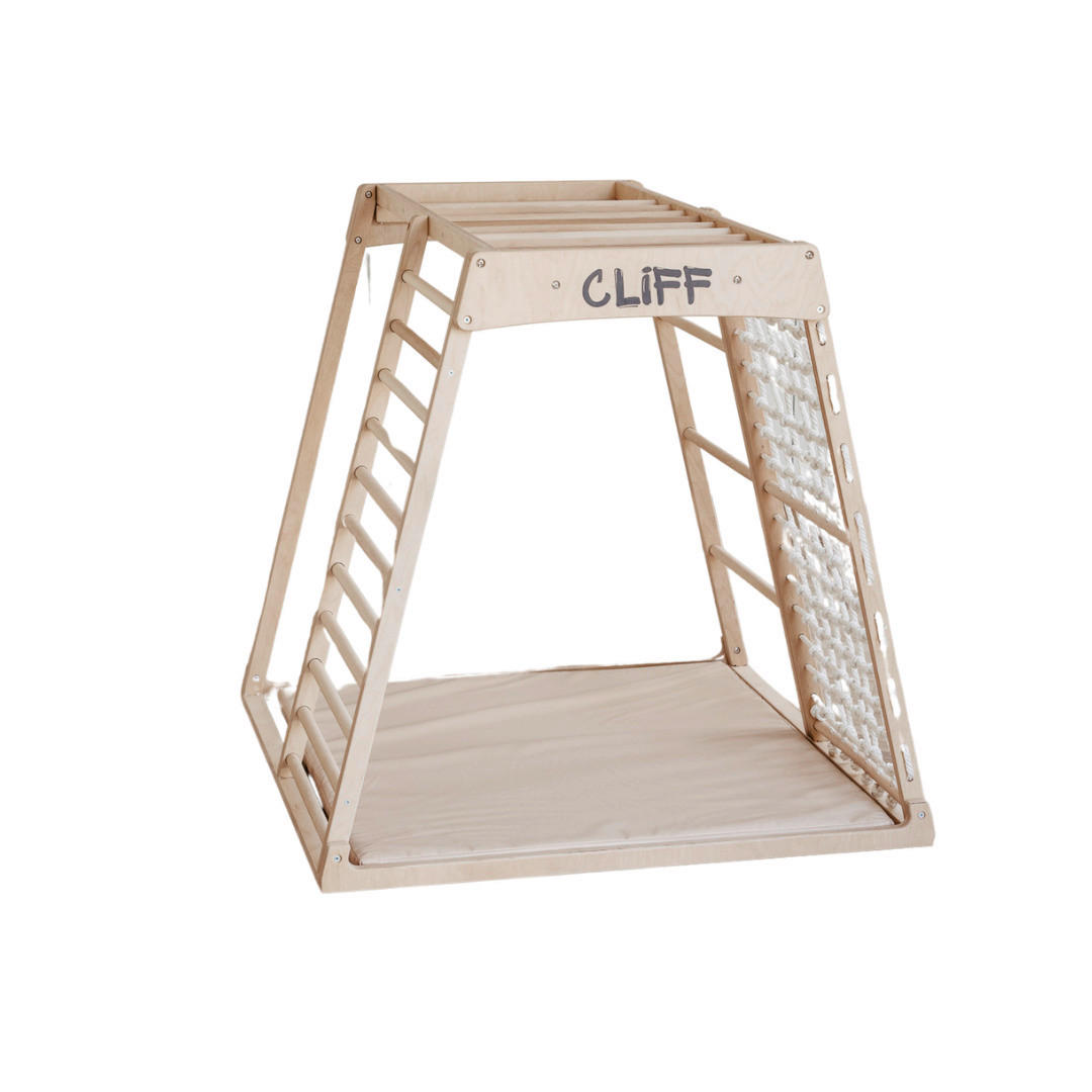 KLETTERGERÜST - Weiß, Basics, Holz (113/115/110cm) - CLIFF