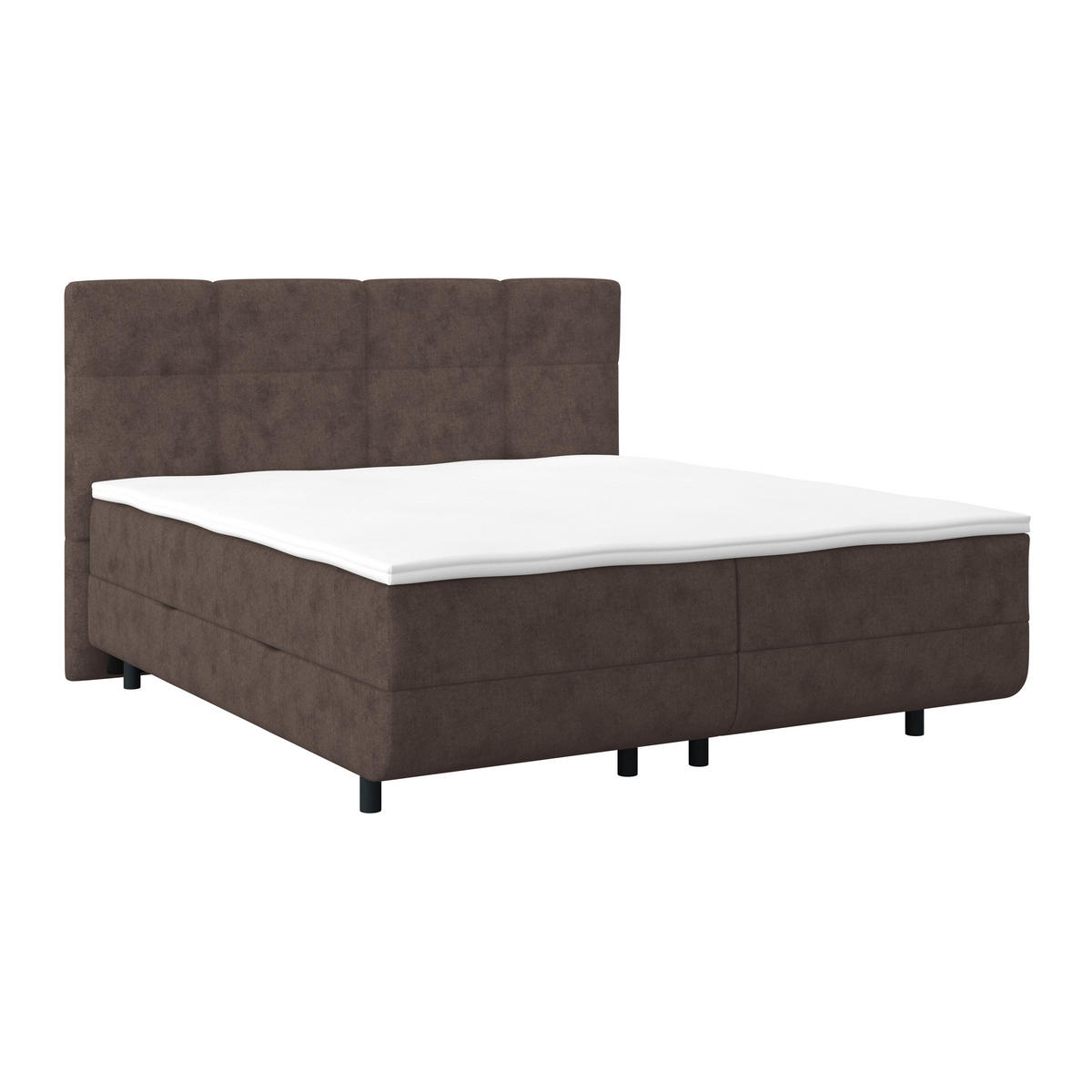 POLSTERBETT Bettkasten, Topper 180/200 cm  in Schlammfarben  - Schlammfarben/Schwarz, MODERN, Kunststoff/Textil (180/200cm) - MID.YOU