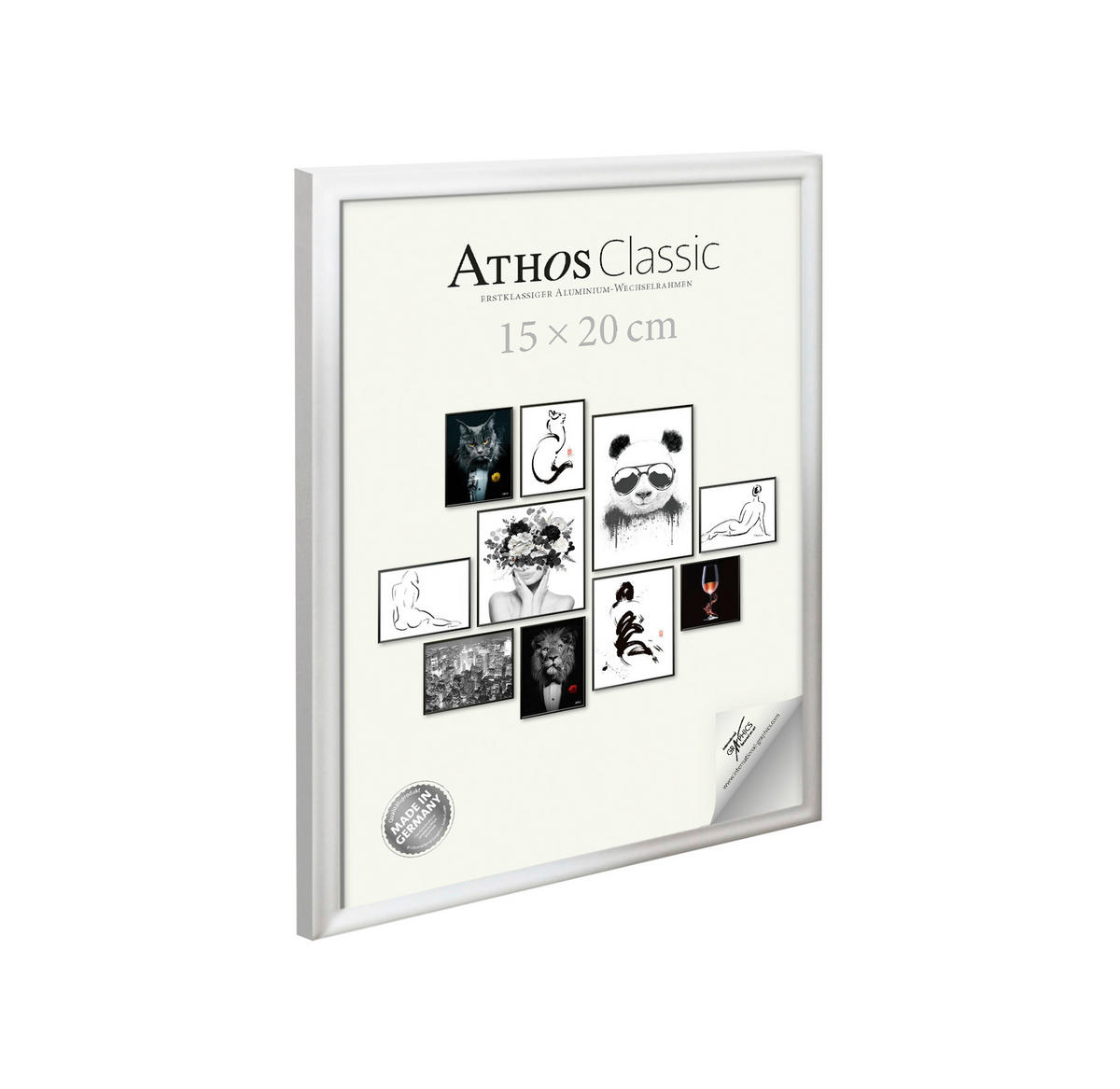 BILDERRAHMEN - Chromfarben, Basics, Papier/Holzwerkstoff (15/20/1,8cm)