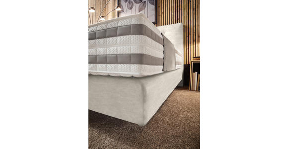 BOXSPRINGBETT 160/200 cm  in Creme  - Creme, KONVENTIONELL, Holz/Textil (160/200cm) - Dieter Knoll