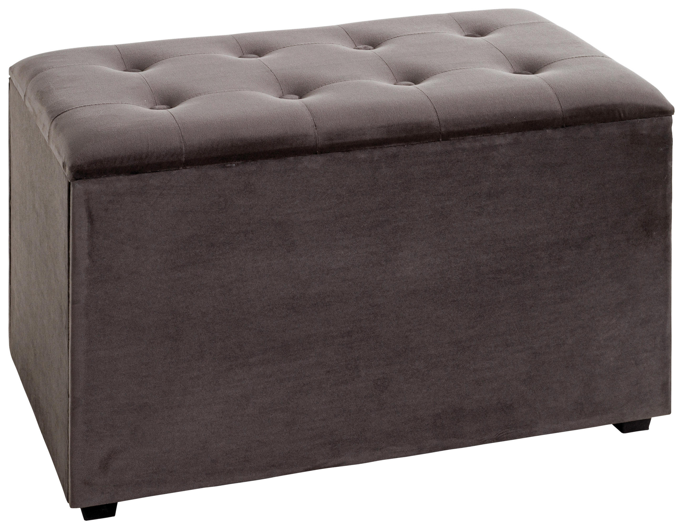 TRUHENBANK in Textil, Holzwerkstoff 65/42/40 cm  - Anthrazit/Schwarz, Design, Holzwerkstoff/Textil (65/42/40cm)