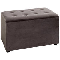 TRUHENBANK in Textil, Holzwerkstoff 65/42/40 cm  - Anthrazit/Schwarz, Design, Holzwerkstoff/Textil (65/42/40cm)