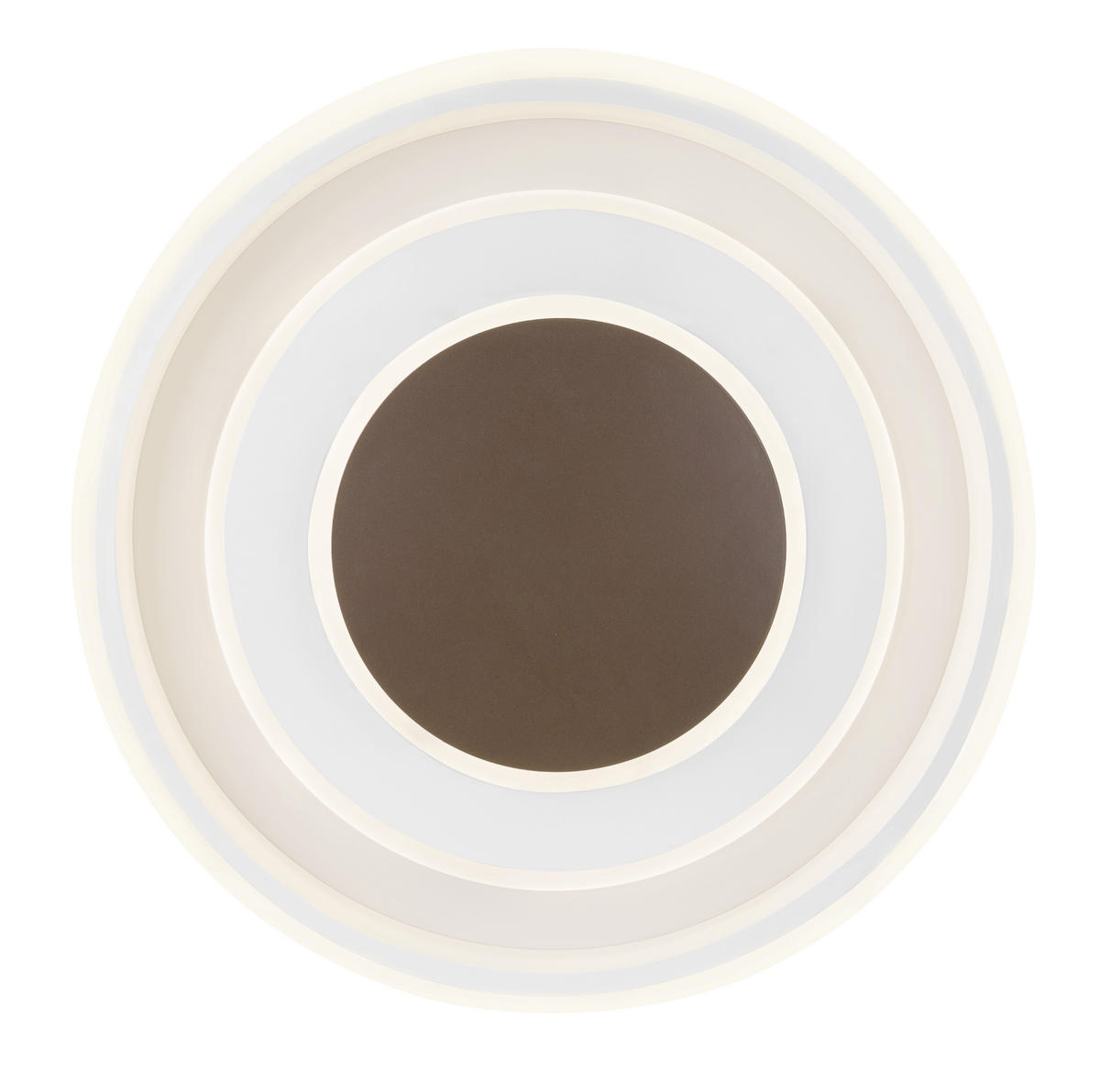 LED-DECKENLEUCHTE GOFFI 69/10 cm   - Opal/Braun, Design, Kunststoff/Metall (69/10cm) - Globo