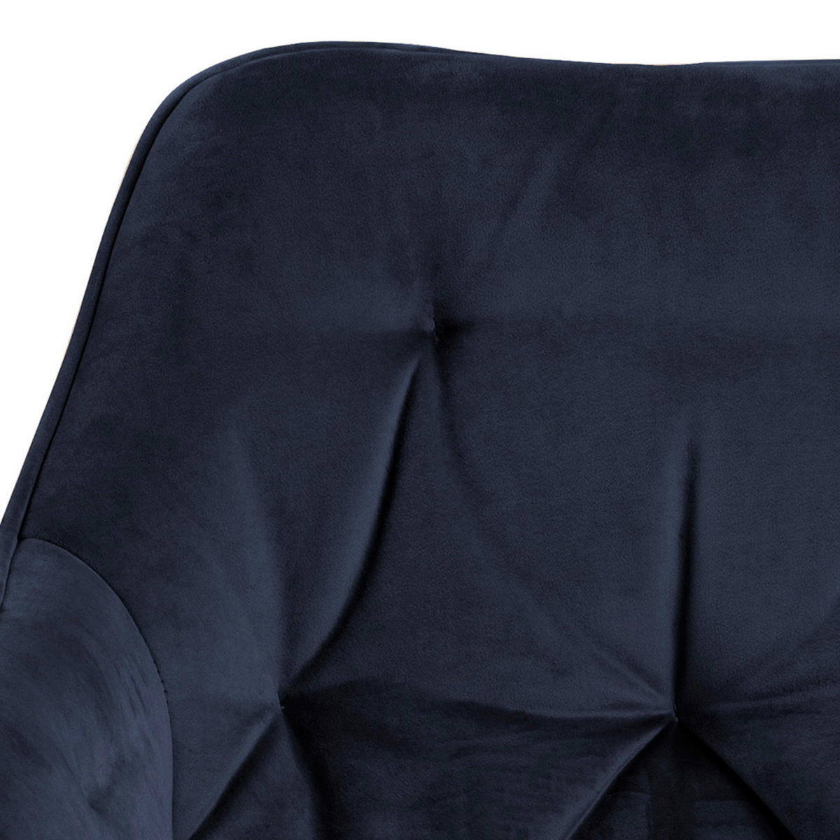 ARMLEHNSTUHL  in Samt  - Blau/Schwarz, Design, Textil/Metall (58/83/55cm) - MID.YOU