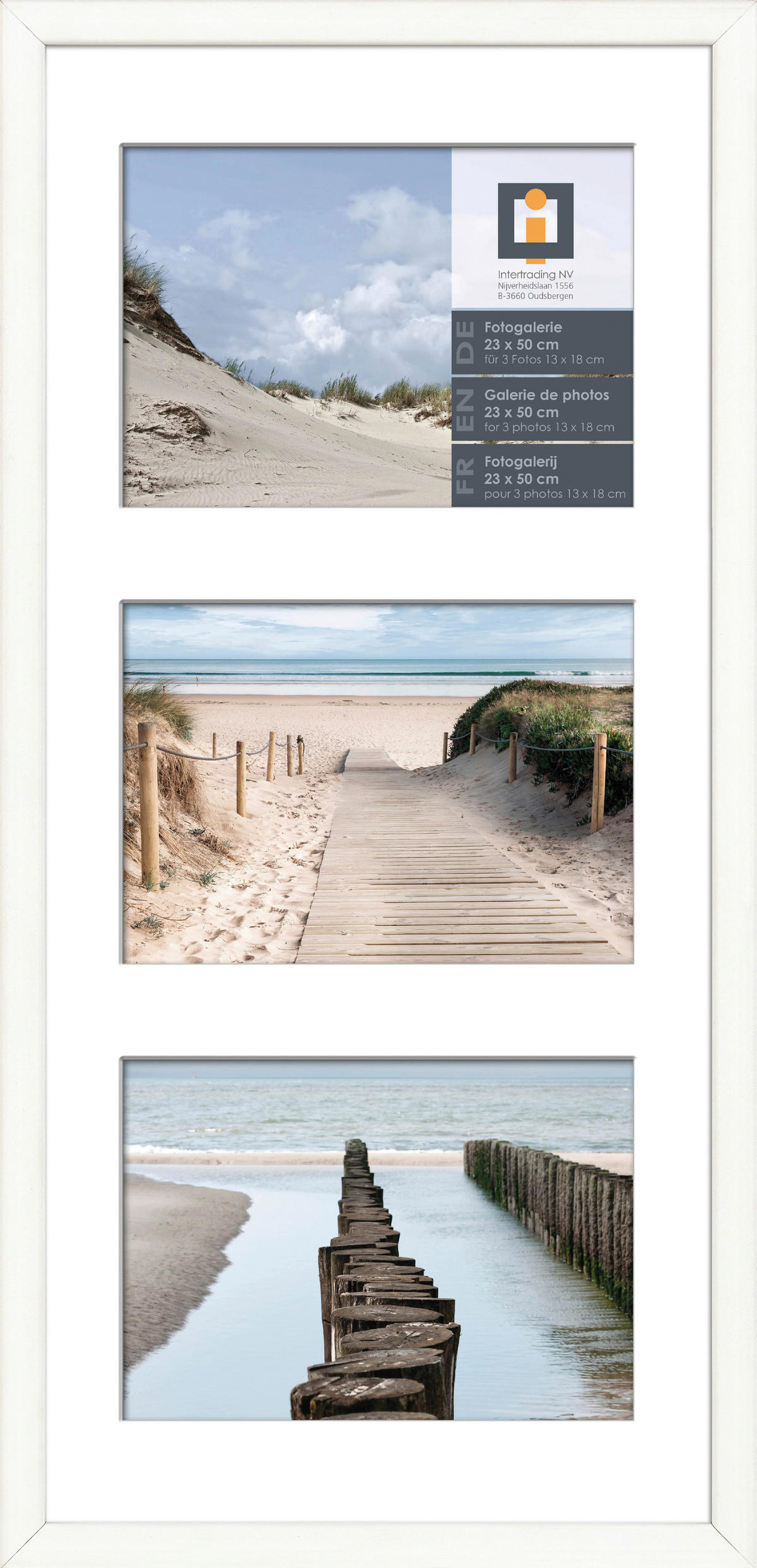 KÉPKERET 25/52/2,5 cm  - fehér, Basics, műanyag (25/52/2,5cm)