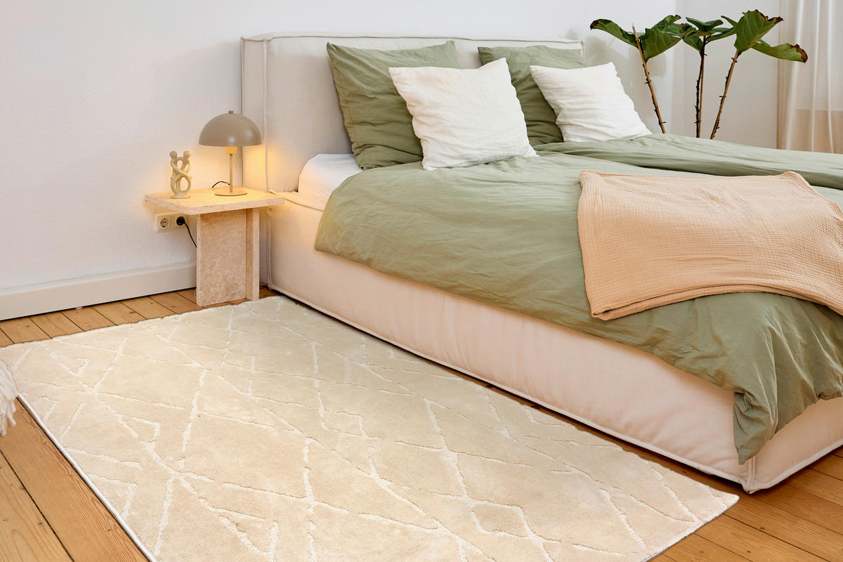 WEBTEPPICH 133/190 cm Lou Creme rechteckig  - Creme, Basics, Kunststoff/Textil (133/190cm) - Astra