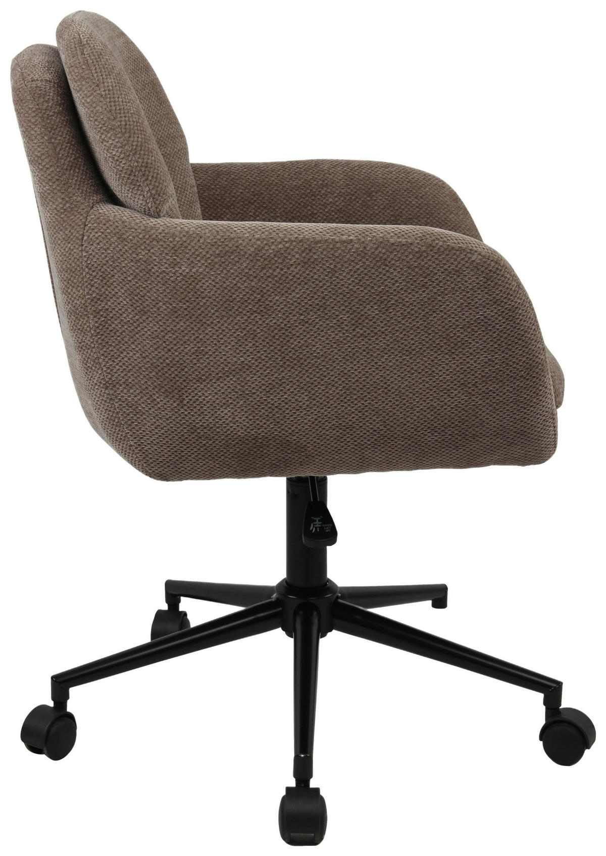 DREHSTUHL  in Webstoff Braun  - Schwarz/Braun, Modern, Kunststoff/Textil (55/85-95/60cm) - MID.YOU