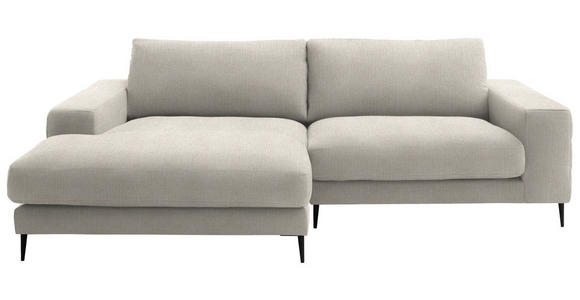 ECKSOFA  in Flachgewebe Naturfarben  177/253 cm  - Schwarz/Naturfarben, Design, Textil/Metall (177/253cm) - Dieter Knoll