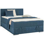 BOXBETT 140/200 cm  in Blau  - Chromfarben/Blau, KONVENTIONELL, Holzwerkstoff/Kunststoff (140/200cm) - Carryhome