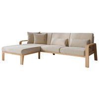 ECKSOFA Beige Struktur  - Beige/Naturfarben, KONVENTIONELL, Holz/Textil (178/264cm) - Cantus