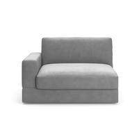 SOFAELEMENT FABIO E Flachgewebe Grau  - Schwarz/Grau, MODERN, Kunststoff/Textil (132/87/108cm) - Sit & More