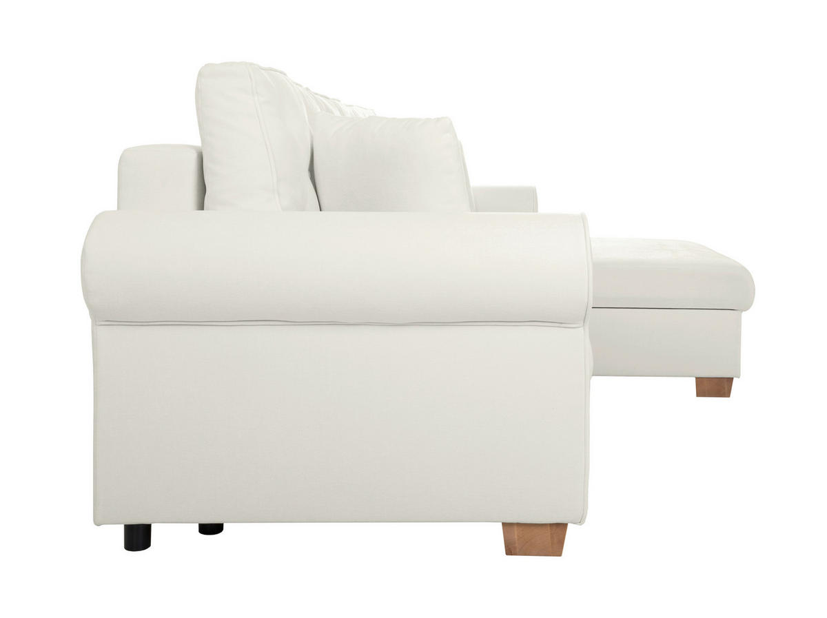 ECKSOFA in Hellgrau  - Buchefarben/Hellgrau, Design, Holz/Textil (266/161cm) - MID.YOU
