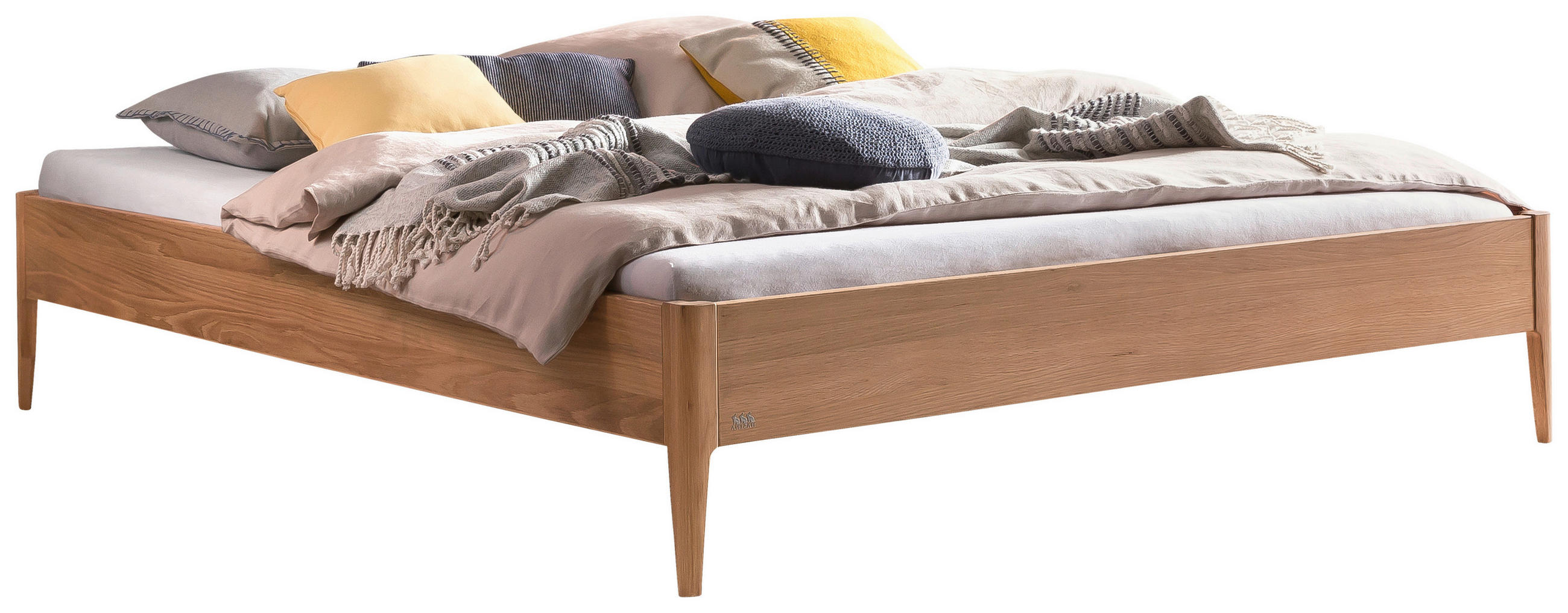 BETT 160/200 cm  in Eichefarben  - Eichefarben, Basics, Holz (160/200cm) - Hasena