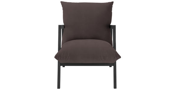 SESSEL Mikrofaser Braun - Wengefarben/Braun, Design, Holz/Textil (63/76/80cm) - Carryhome