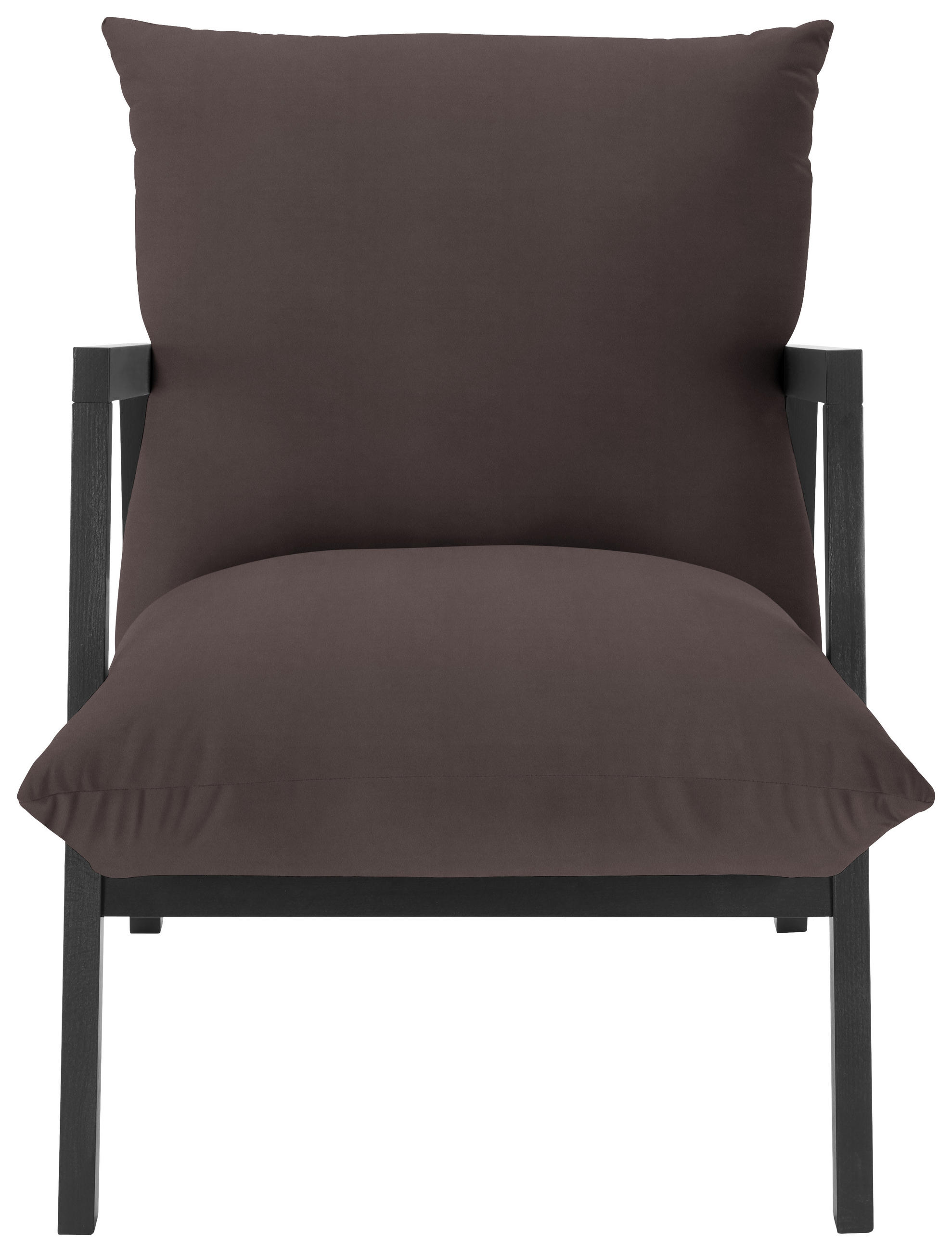 SESSEL in Mikrofaser Braun  - Wengefarben/Braun, Design, Holz/Textil (63/76/80cm) - Carryhome