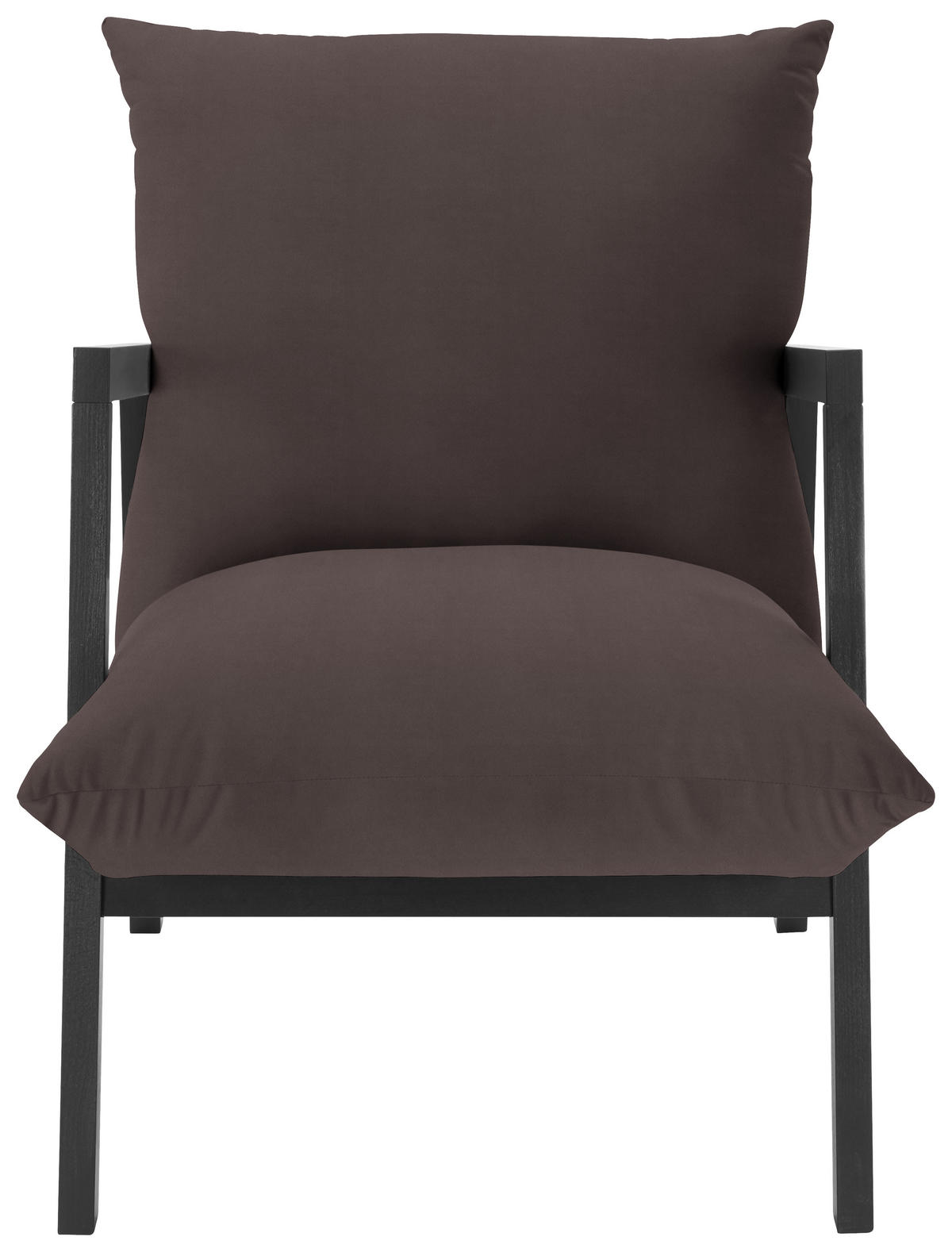 SESSEL in Mikrofaser Braun  - Wengefarben/Braun, Design, Holz/Textil (63/76/80cm) - Carryhome